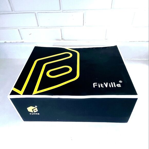 FIT VILLE MENS BLACK, WHITE AND GRAY ATHLETIC SHOES MEN'S S 8.5  WOMEN'S S 10 - Picture 8 of 8